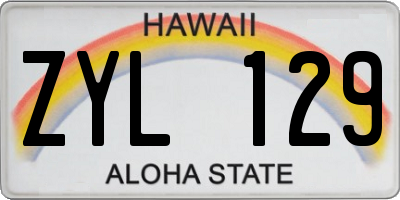 HI license plate ZYL129
