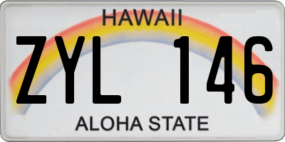 HI license plate ZYL146