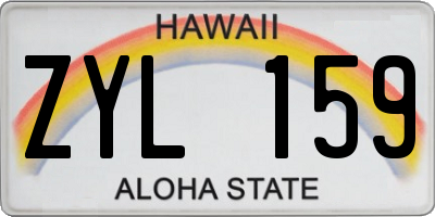 HI license plate ZYL159