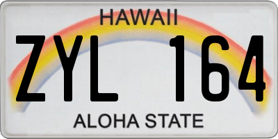 HI license plate ZYL164