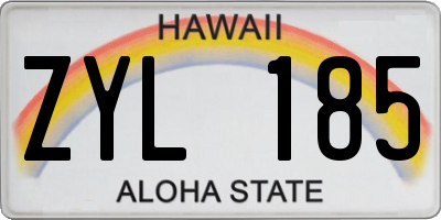 HI license plate ZYL185