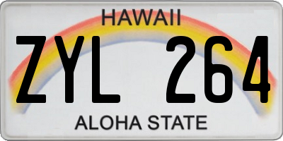 HI license plate ZYL264