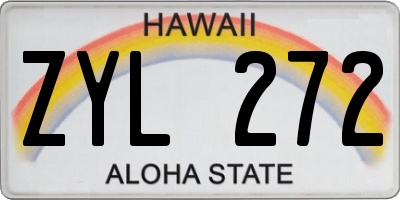 HI license plate ZYL272