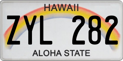 HI license plate ZYL282
