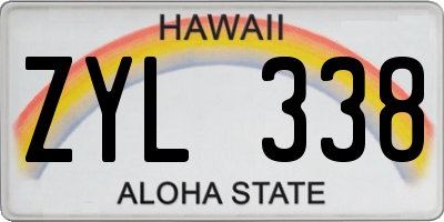HI license plate ZYL338