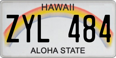 HI license plate ZYL484