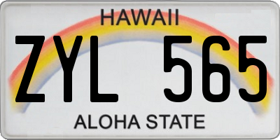 HI license plate ZYL565