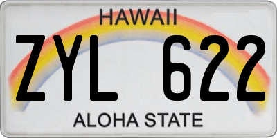 HI license plate ZYL622