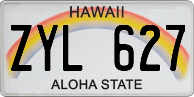 HI license plate ZYL627