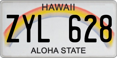 HI license plate ZYL628