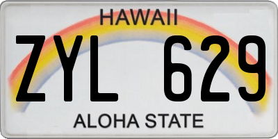 HI license plate ZYL629