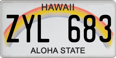 HI license plate ZYL683