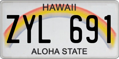 HI license plate ZYL691