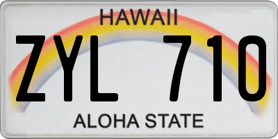 HI license plate ZYL710