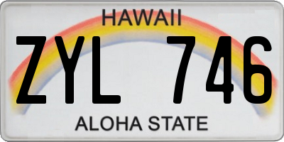 HI license plate ZYL746