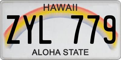 HI license plate ZYL779