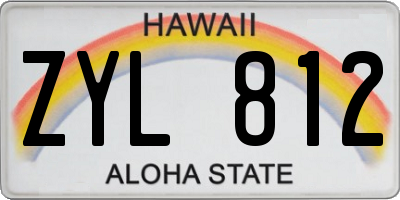 HI license plate ZYL812