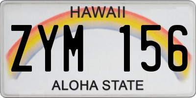 HI license plate ZYM156
