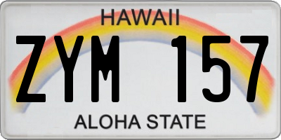 HI license plate ZYM157