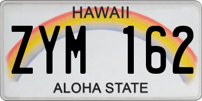 HI license plate ZYM162