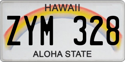 HI license plate ZYM328