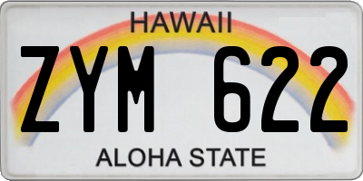 HI license plate ZYM622