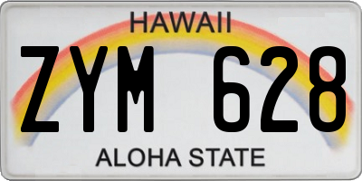 HI license plate ZYM628