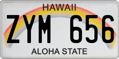 HI license plate ZYM656