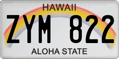 HI license plate ZYM822