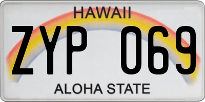 HI license plate ZYP069