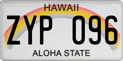 HI license plate ZYP096