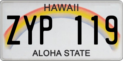 HI license plate ZYP119