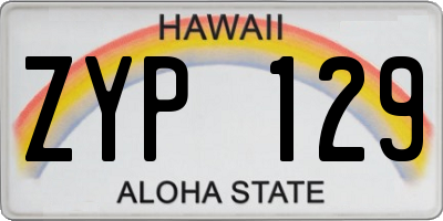 HI license plate ZYP129