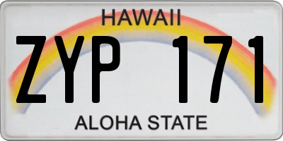 HI license plate ZYP171