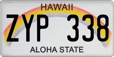 HI license plate ZYP338