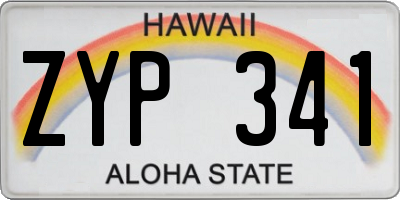 HI license plate ZYP341