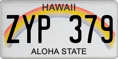 HI license plate ZYP379