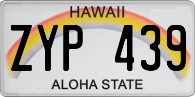 HI license plate ZYP439