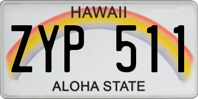 HI license plate ZYP511