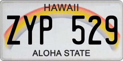 HI license plate ZYP529