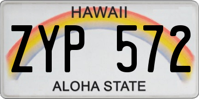 HI license plate ZYP572