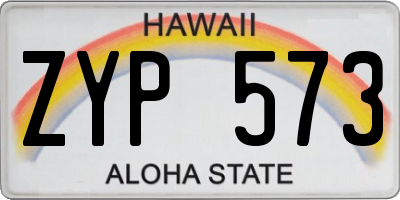 HI license plate ZYP573