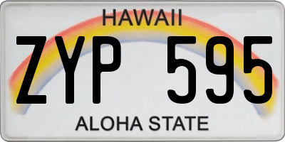 HI license plate ZYP595