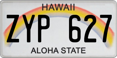 HI license plate ZYP627