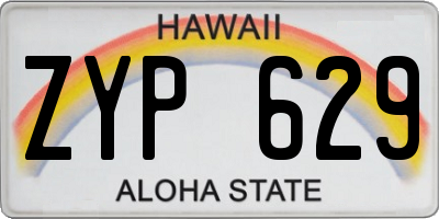 HI license plate ZYP629