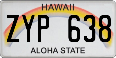 HI license plate ZYP638
