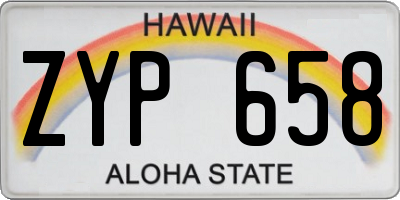 HI license plate ZYP658