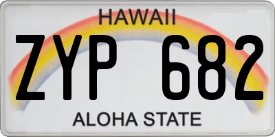 HI license plate ZYP682