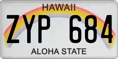 HI license plate ZYP684