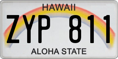 HI license plate ZYP811